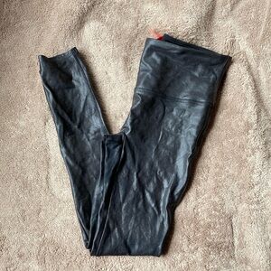 Spanx Black Faux Leather Leggings